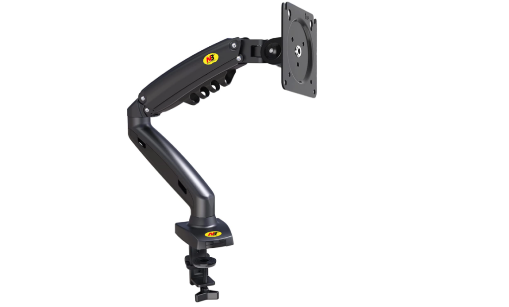 Supporto A Braccio Per Monitor Singolo Jessica Bae – Per Schermi Da 19 A 32 Pollici, VESA 75/100, Morsetto A C E Base Passacavo