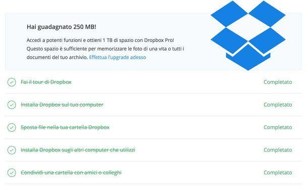 Come aumentare spazio in Dropbox guida e consigli