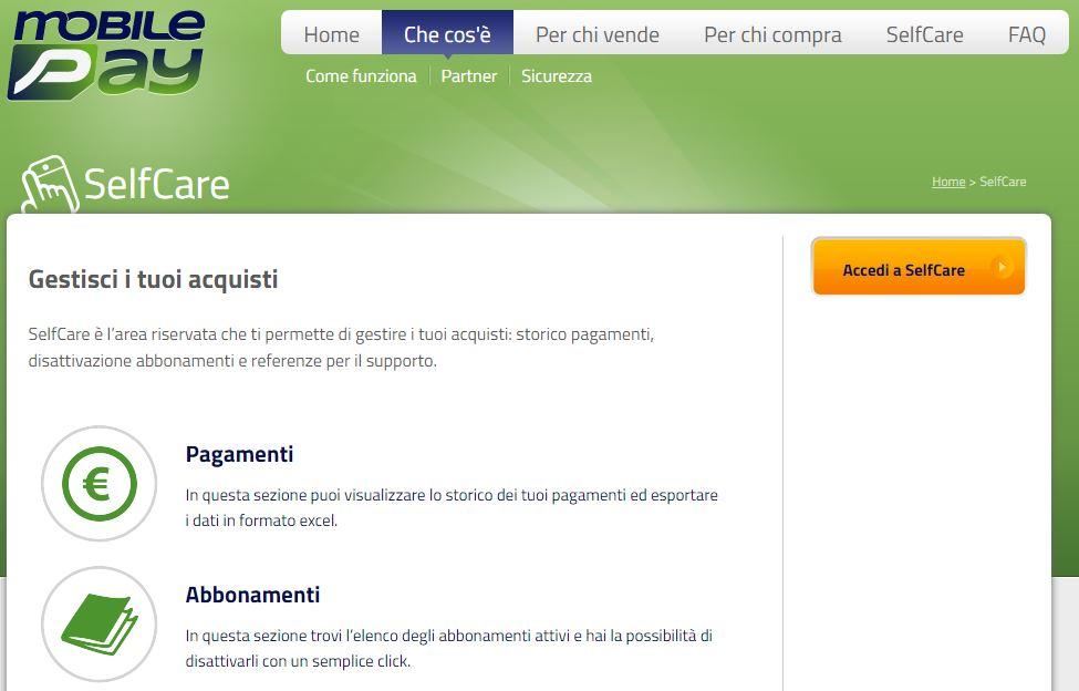 guida come disattivare MobilePay