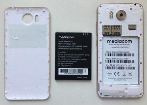 Mediacom PhonePad Duo X532U back cover e batteria