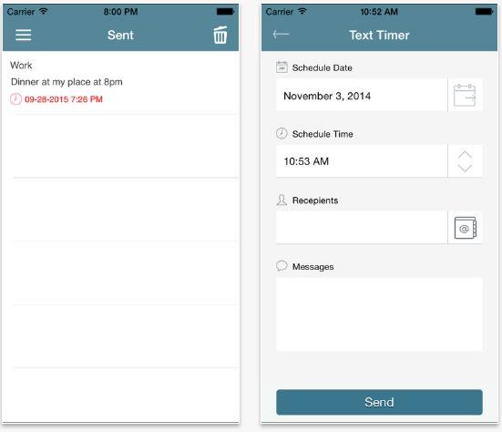Text Timer programmare invio messaggi iPhone