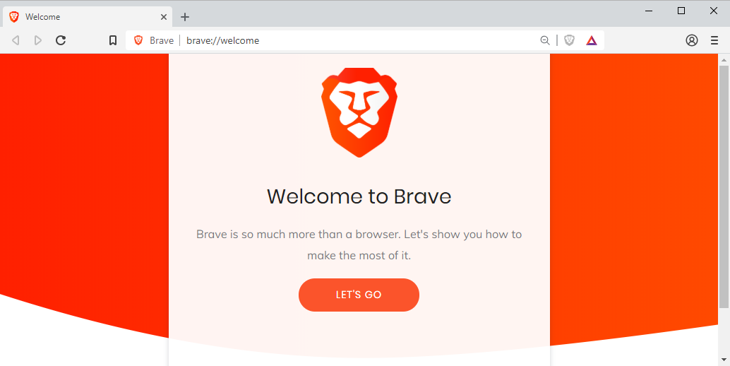 La pagina principale del browser Brave