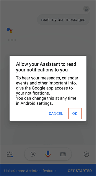 Dare i permessi a Google Assistant