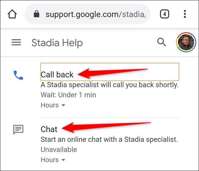 Parlare con il tecnico di Google Stadia