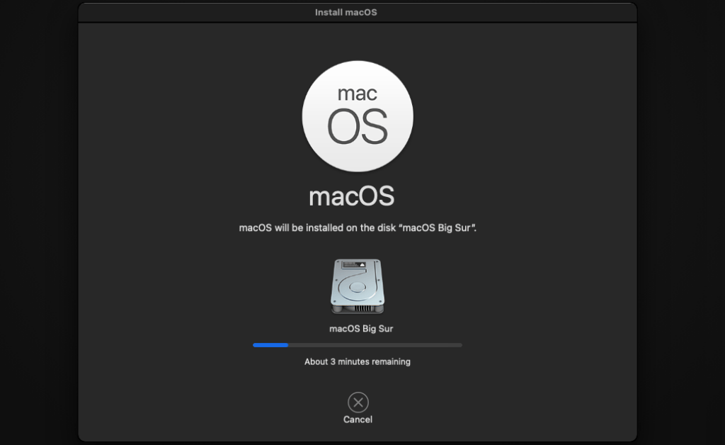 aggiornare unità di installazione macOs