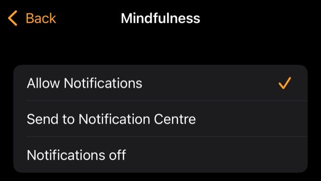 Mindfulnes notifiche