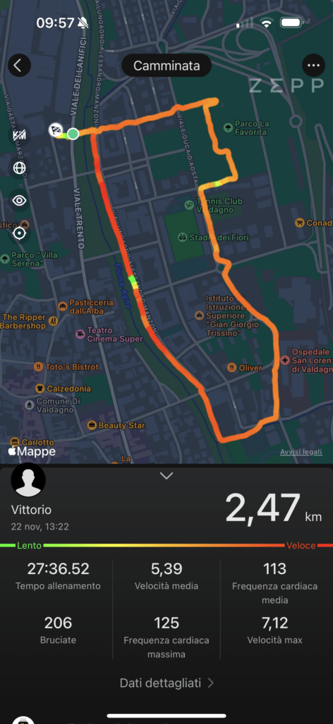 app zepp - Amazfit Cheetah Square - corsa 1