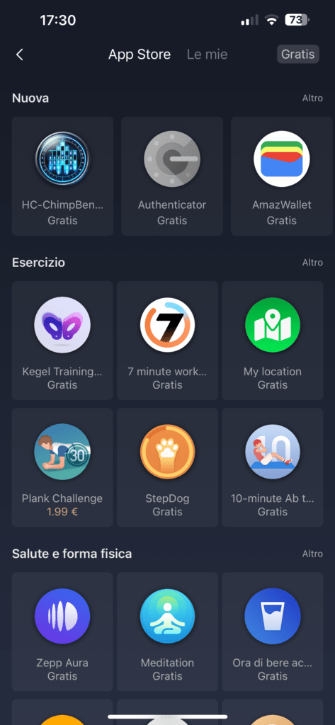 recensione amazfit active - app zepp - app store