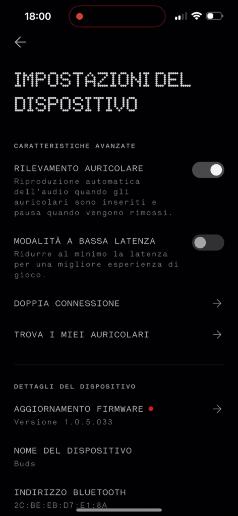 recensione cmf buds by nothing - app nothing x - impostazioni