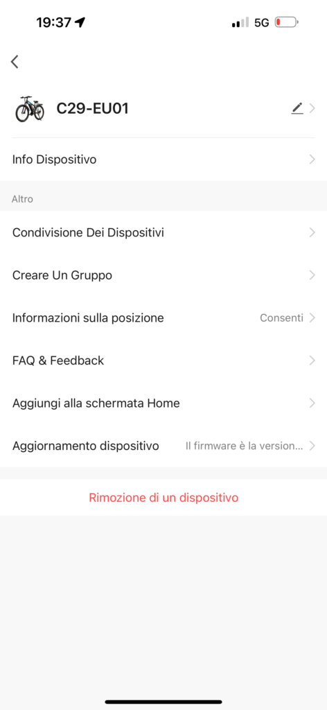 app duotts - impostazioni