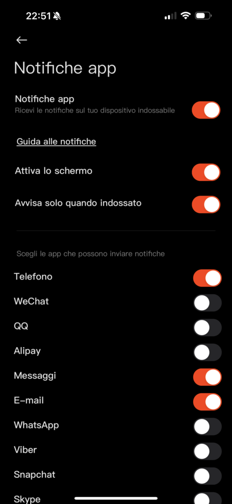 Recensione Xiaomi Smart Band 9 - app mi fitness - notifiche da app