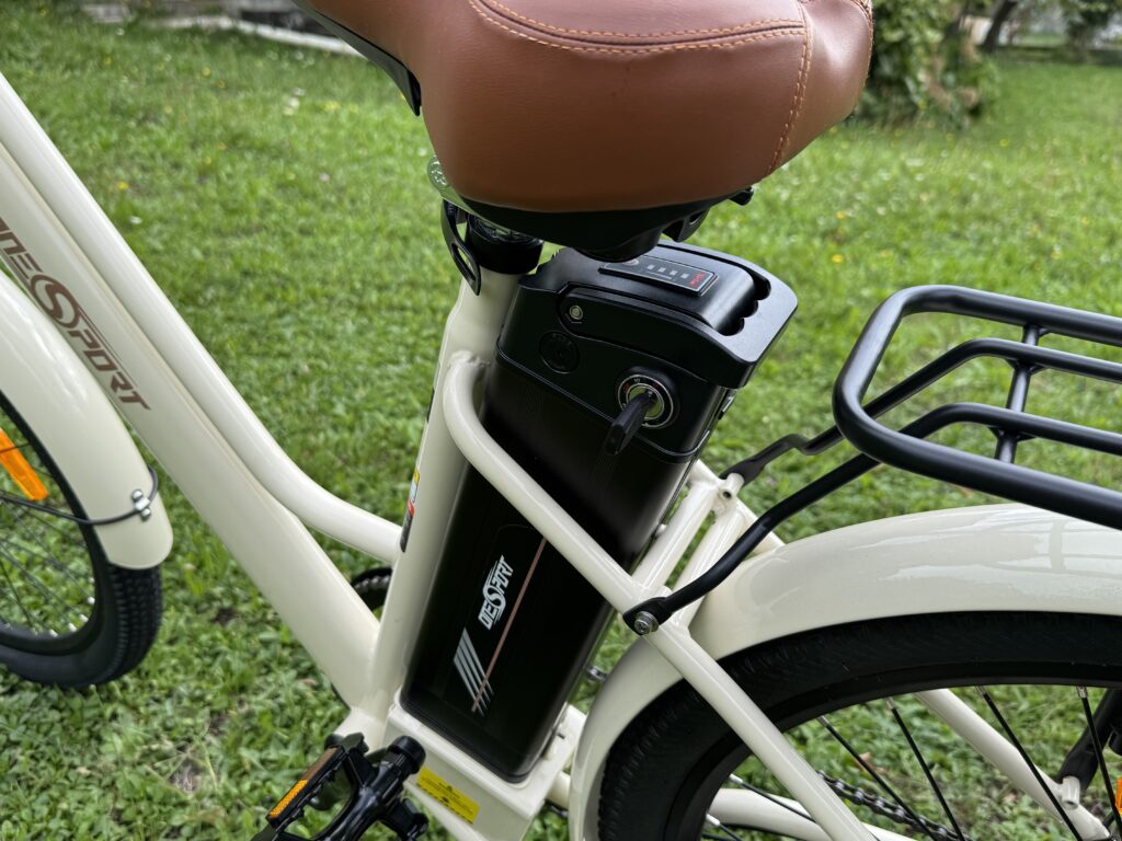 recensione bici elettrica OneSport OT18-3 - batteria