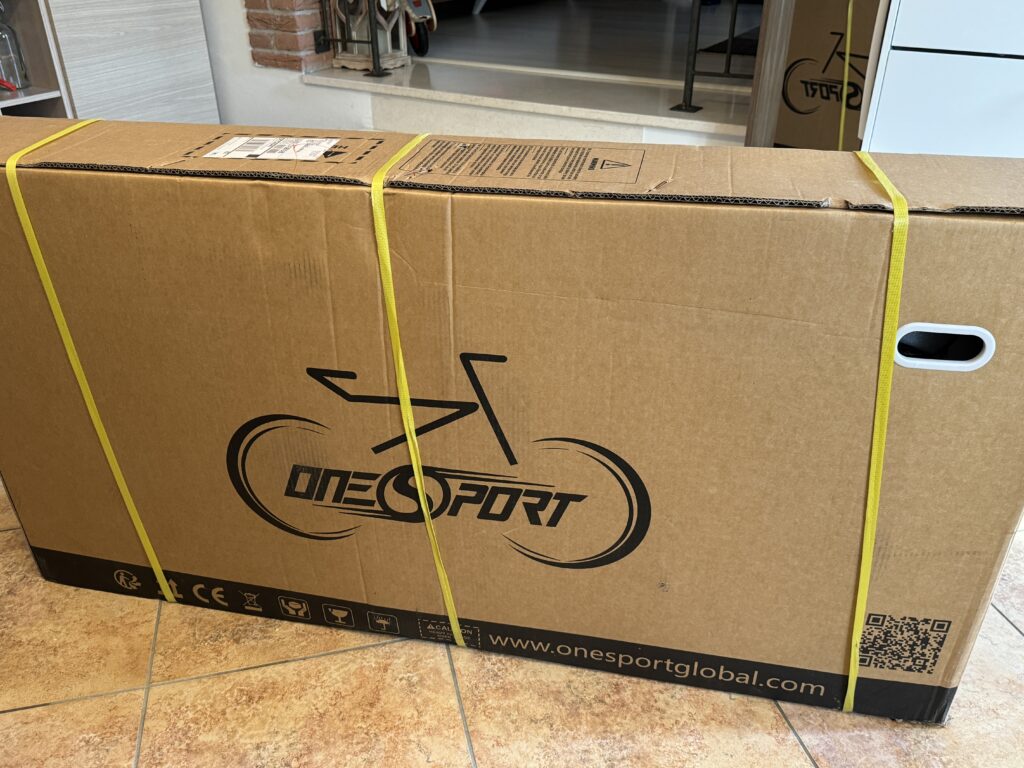 recensione bici elettrica OneSport OT18-3 - confezione