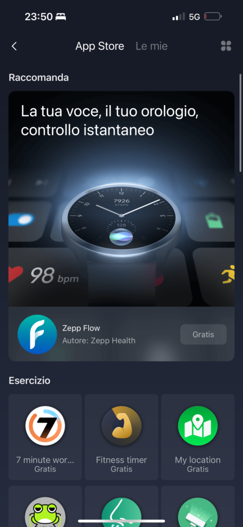 Recensione Amazfit T-Rex 3 - app - app store