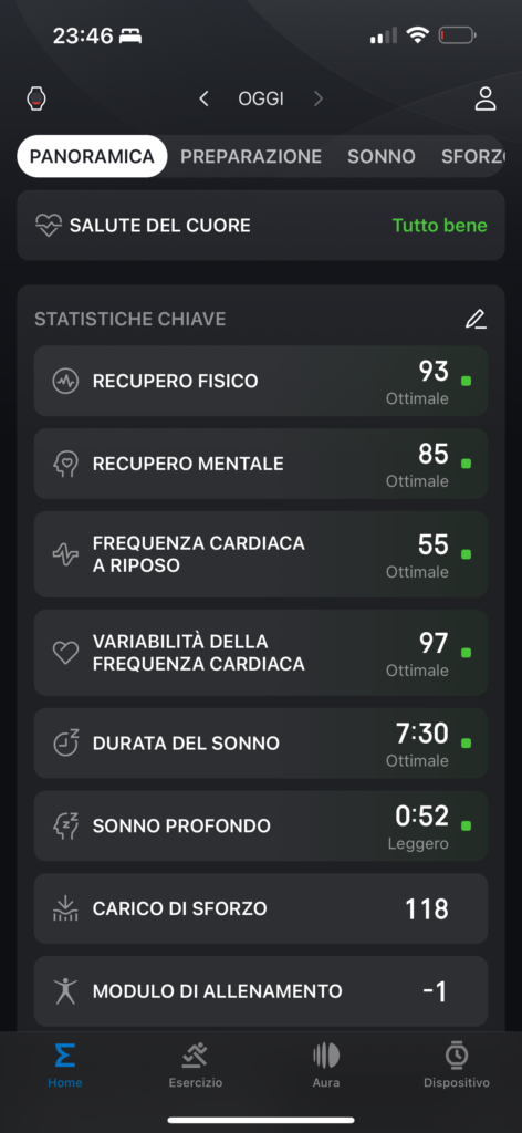 Recensione Amazfit T-Rex 3 - app - salute - dati fisici