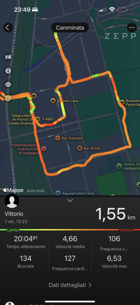 Recensione Amazfit T-Rex 3 - app - sport - camminata 4 con traccia gps