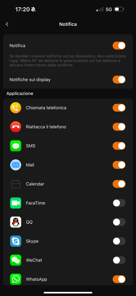 Recensione Mibro GS Explorer - gestione notifiche