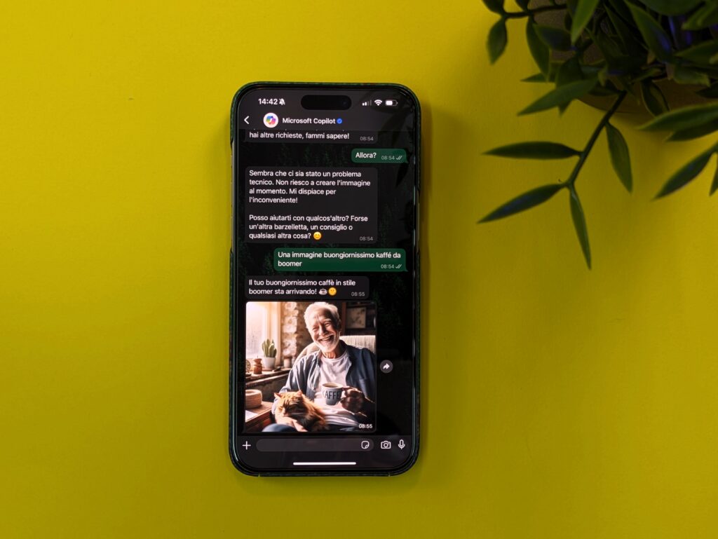 come usare copilot su whatsapp - esempi di messaggi