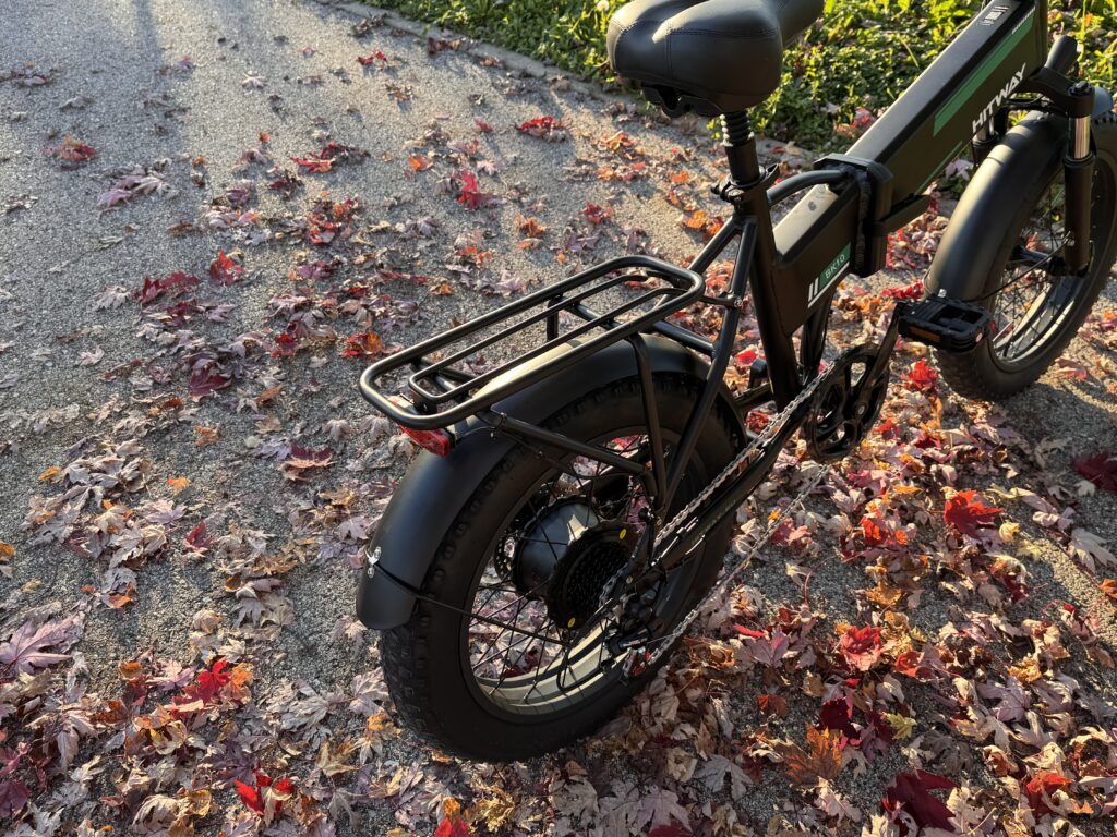 Hitway BK10S - fat bike elettrica pieghevole - portapacchi e cambio