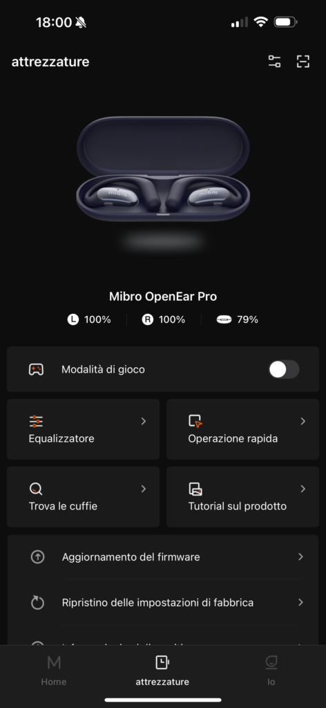 Recensione Mibro OpenEar Pro - app 1