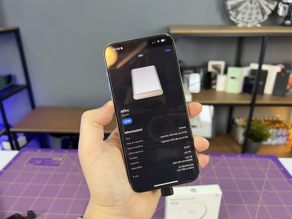 SSD per iPhone Aiffro P10 - gestione su file di ios